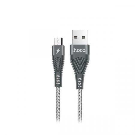 USB кабель Hoco U32 Unswerving steel braided charging cable Micro USB (grey) USB кабель Hoco U32 Unswerving steel braided charging cable Micro USB (grey)