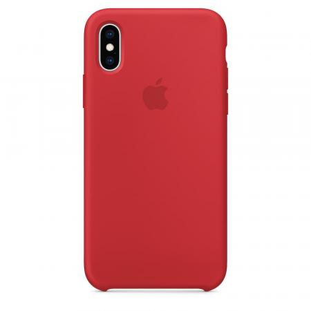 Силиконовый чехол для iPhone XS, цвет красный Силиконовый чехол для iPhone XS, цвет красный